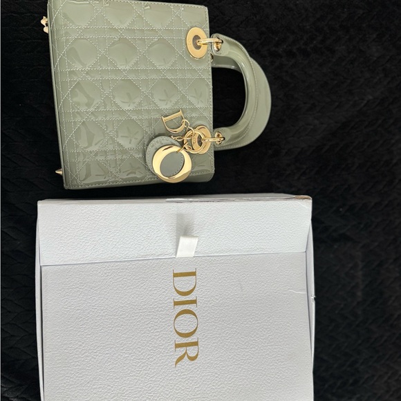 Dior Medium Lady Bag in Stone Gray - Picture 2 of 12